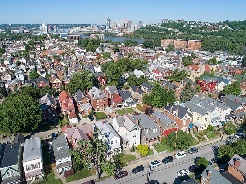 Aerial view of Bellevue, Kentucky