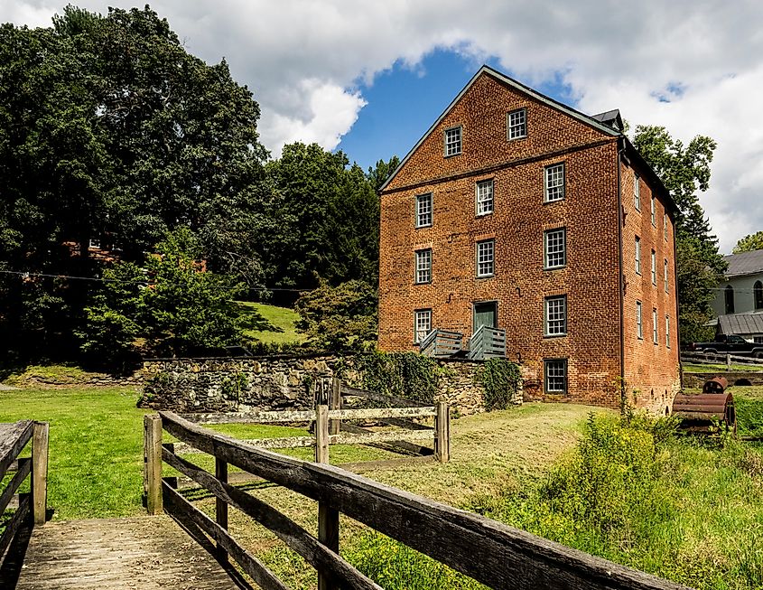 The old mill in Waterford, Virginia.