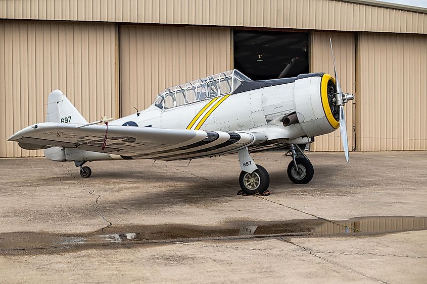 North American AT-6-SNJ Texan World War 2 Military Aircraft Cavanaugh Flight Museum Addison Texas