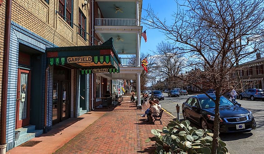 Shops in Chestertown Maryland business district