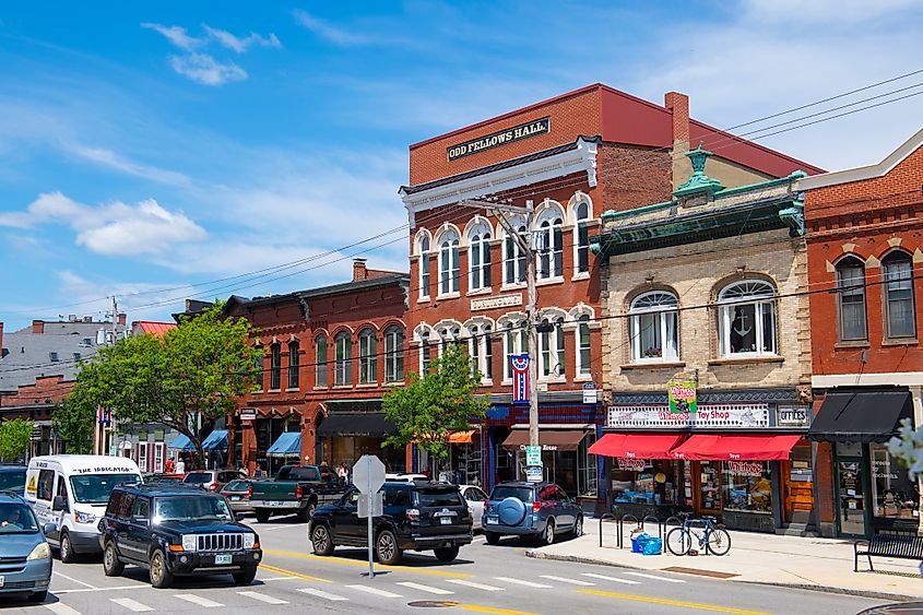 Historic town center of Exeter, New Hampshire. Image credit Wangkun Jia via Shutterstock.