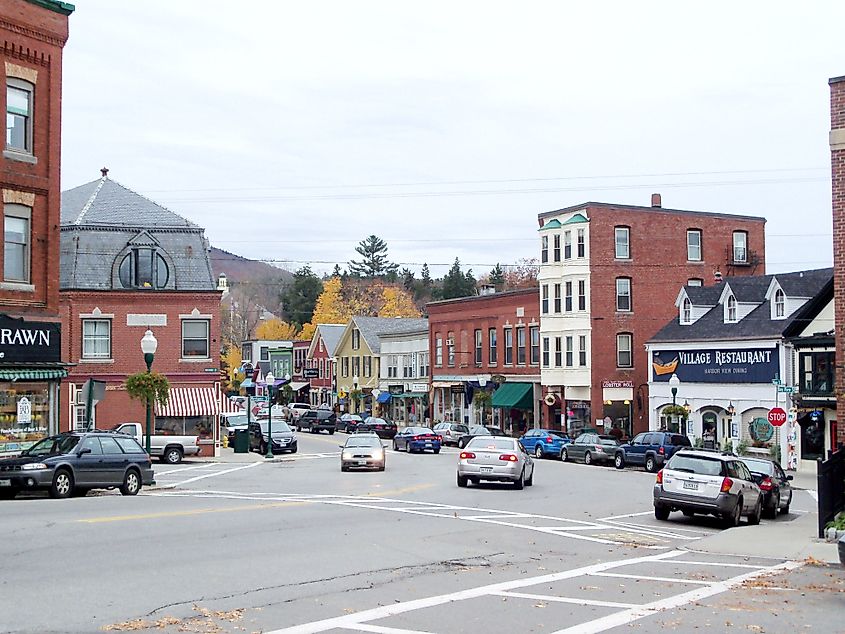 Street view of Camden, Maine.