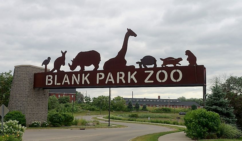 Blank Park Zoo entrance in Des Moines, IA