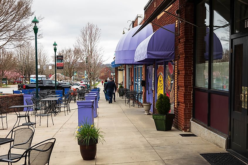 Main Street in Hendersonville, North Carolina