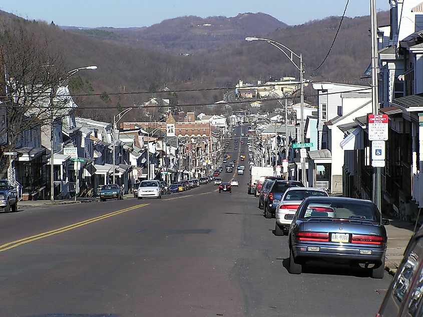 Street view in Ashland, Pennsylvania.