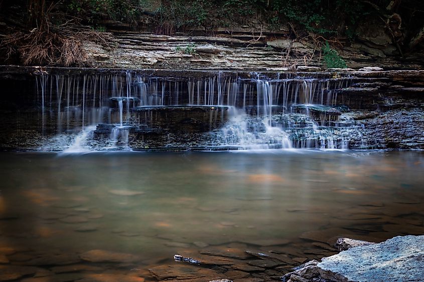 Waterfall in Caesar Creek State Park in Ohio.