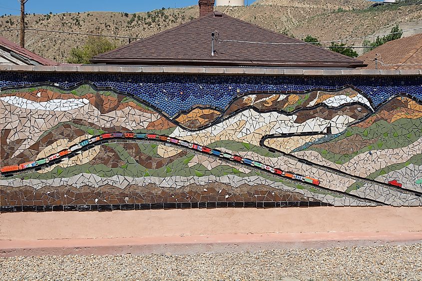 Mining mosaic in Helper, Utah, USA.
