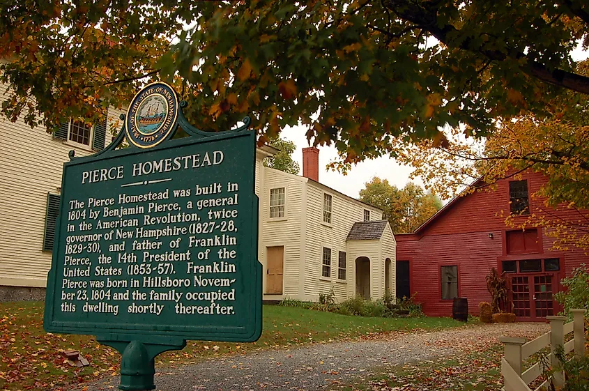 Pierce Homestead in Hillsborough, New Hampshire.