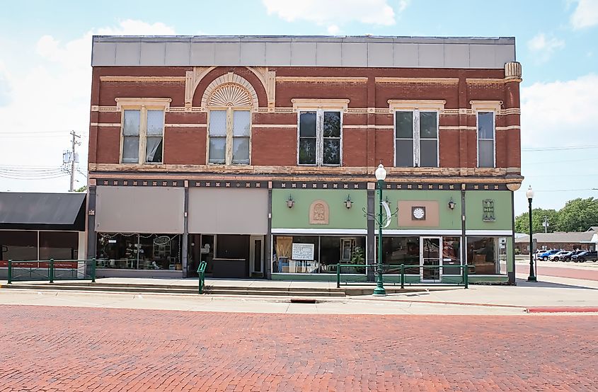 A historic building in Aurora, Nebraska. Editorial credit: Sabrina Janelle Gordon / Shutterstock.com.