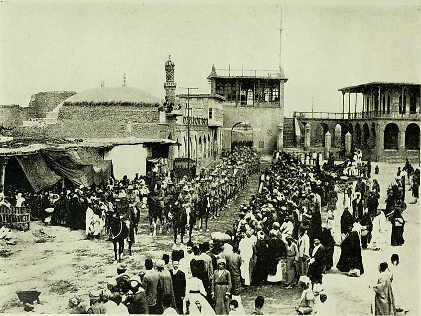 The British captured Baghdad from the Ottomans during World War 1.