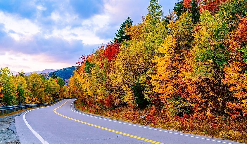 Autumn along the Kancamagas Highway in New Hampshire.