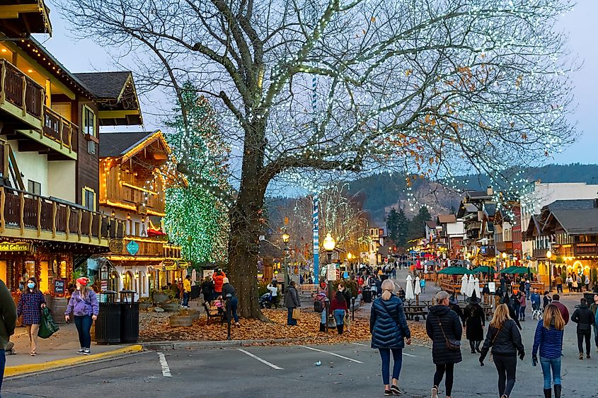 Holliday decorations in Leavenworth, Washington.