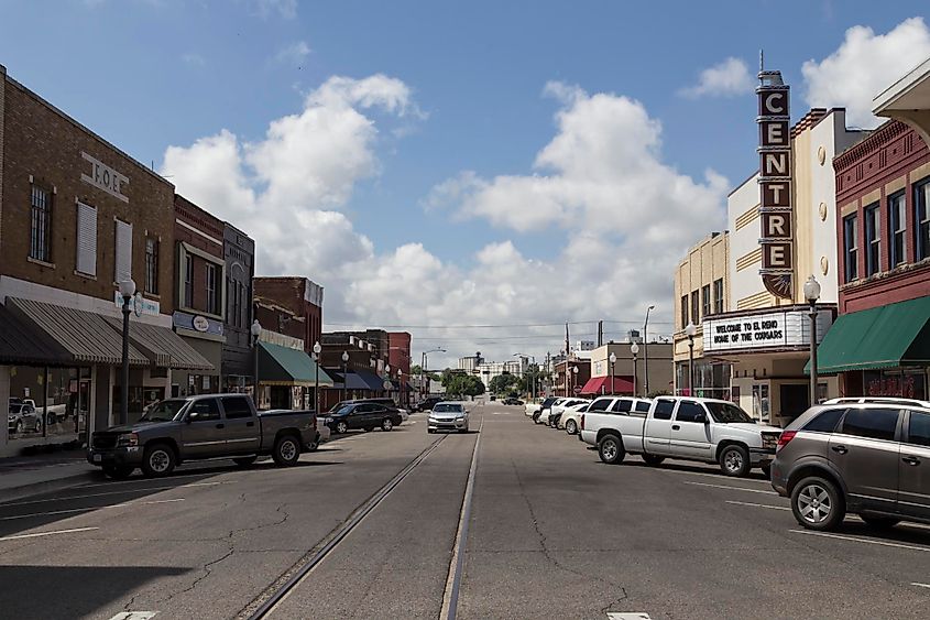 Downtown El Reno in Oklahoma.