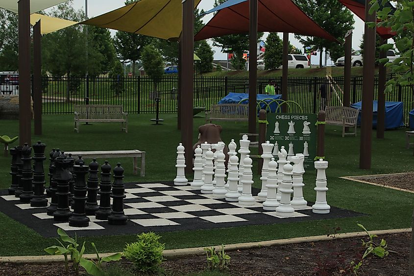 Union City, Tennessee: A Life Size Chess Game Set-up in the Play Area of Discovery Park of America
