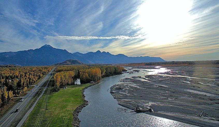 Matanuska River in Palmer, Alaska.