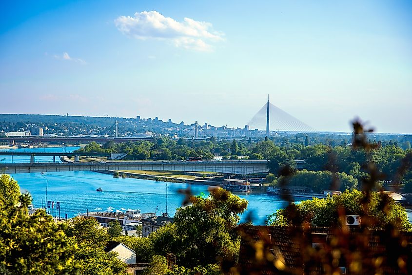Belgrade Waterfront and bridges.