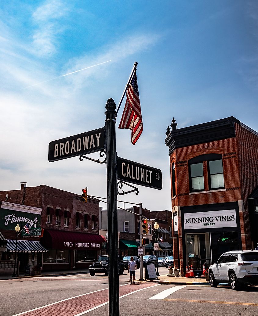 Downtown Chesterton, Indiana, USA. Editorial credit: KK Stock / Shutterstock.com