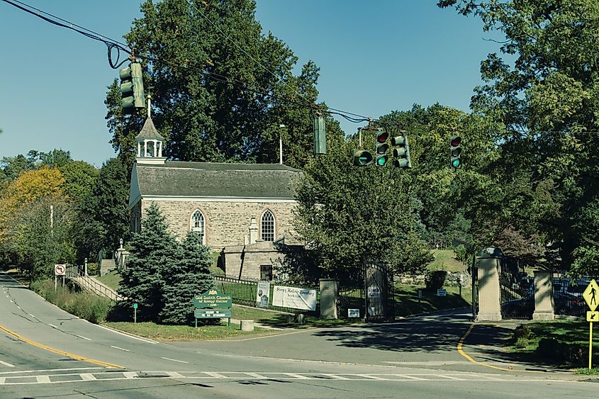 Old Dutch Reformed Church and the Sleepy Hollow Cemetery in Sleepy Hollow New York