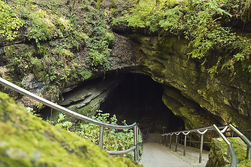 Entrance to Mammoth Cave near Cave City in Kentucky.