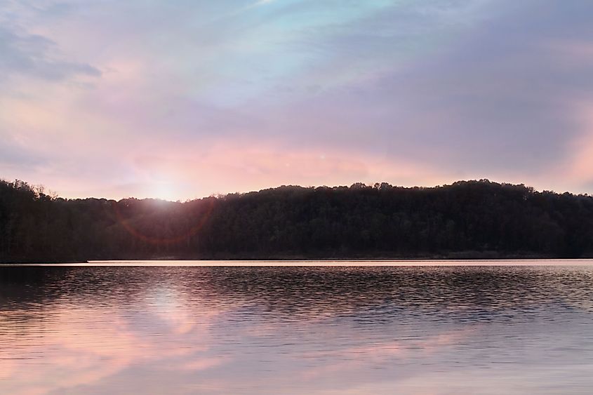 Beautiful sunrise at Lake Cumberland, Kentucky