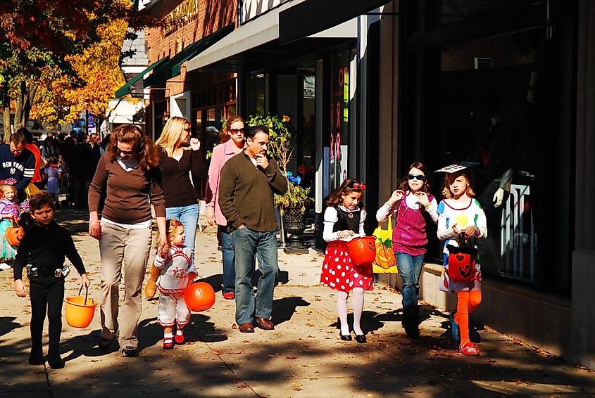 Halloween celebrations in Westfield, New Jersey.