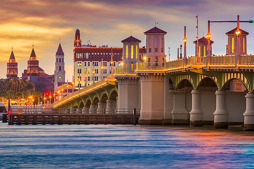 The gorgeous skyline of St. Augustine, Florida