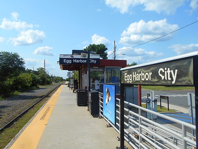 Egg Harbor City train station in Egg Harbor City, New Jersey