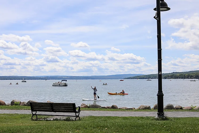 Canandaigua Lake in Canandaigua, New York.