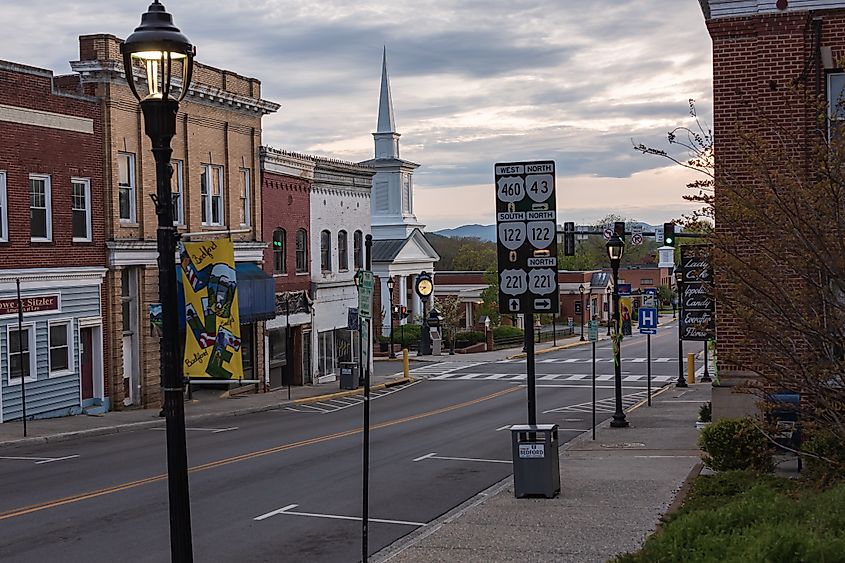 Beautiful Main Street in Bedford, Virginia, via Buddy Phillips/Shutterstock.com