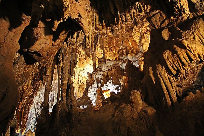 Inside a cave at Colossal Cave Mountain Park