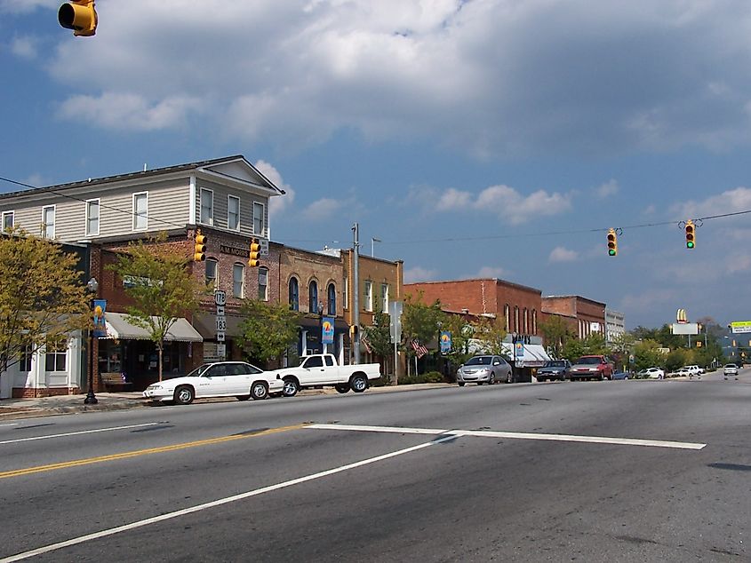 Downtown Pickens, South Carolina.