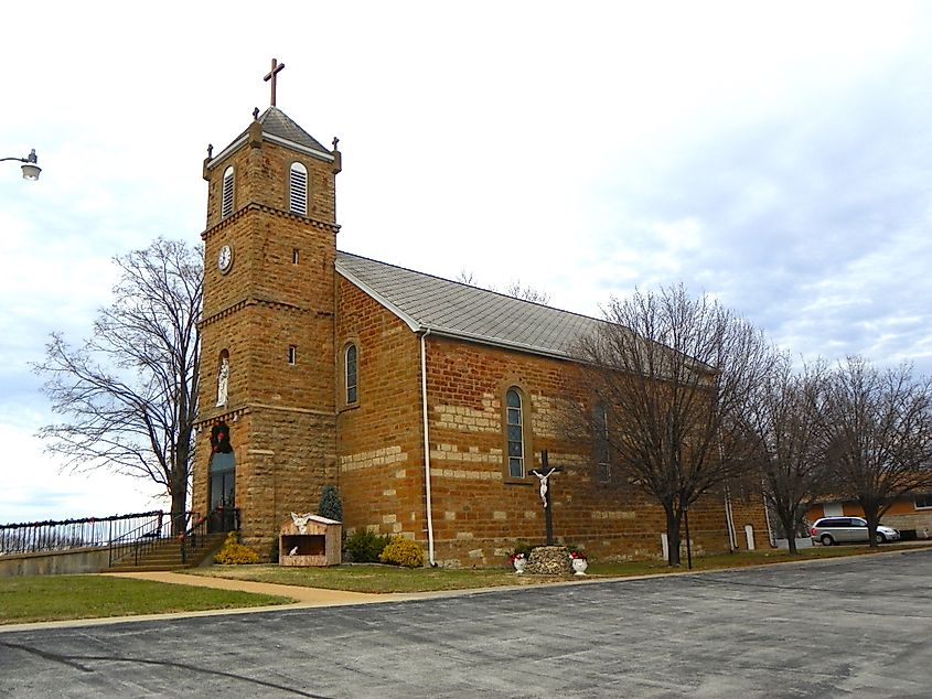 Our Lady Help of Christians Roman Catholic Church in Weingarten, Missouri.