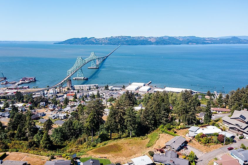 Aerial view of Astoria, Oregon