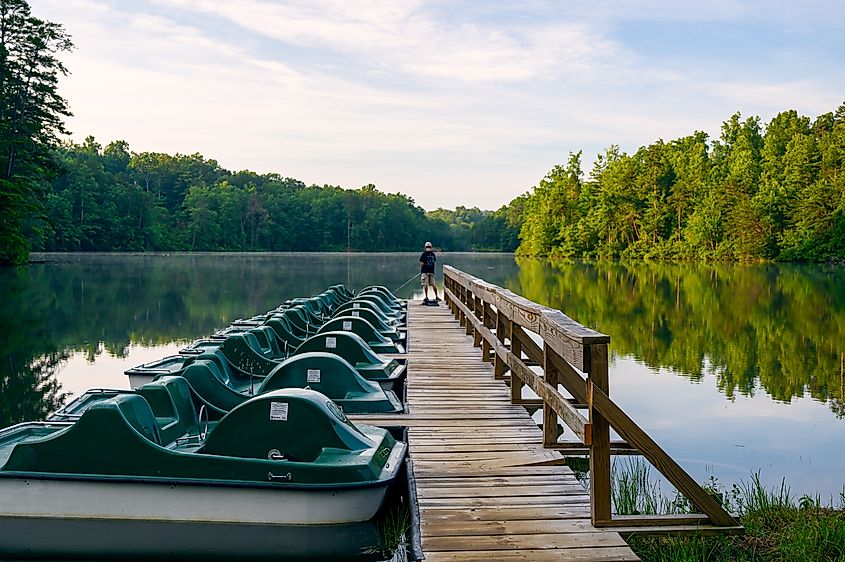 The lakeside at the Table Rock State Park, South Carolina.