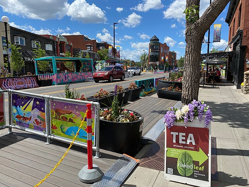 The bright and colorful Calgary neighborhood known as Kensington