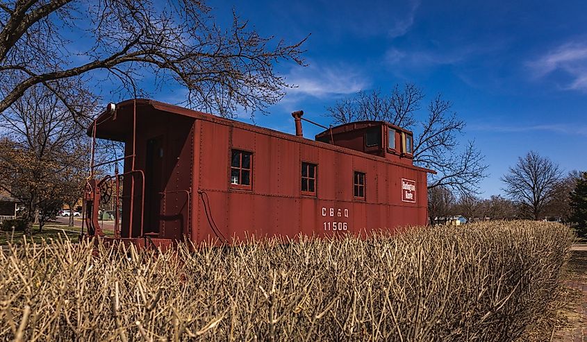 Wahoo Nebraska Train Depot, Caboose.