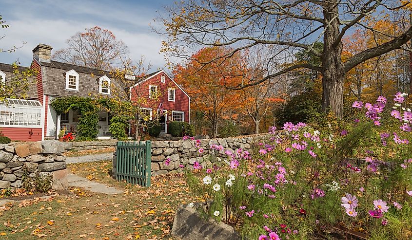 View of Visitors Center at Weir Farm, a National Historic Site in Wilton,