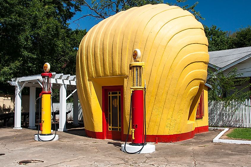 Shell Oil station in Winston-Salem, North Carolina.