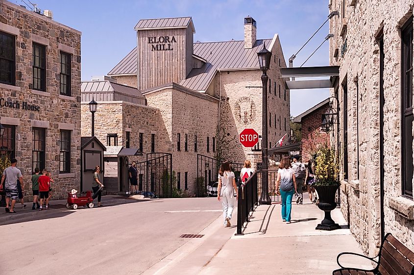 The renovated historic Elora Mill, Elora, Ontario.