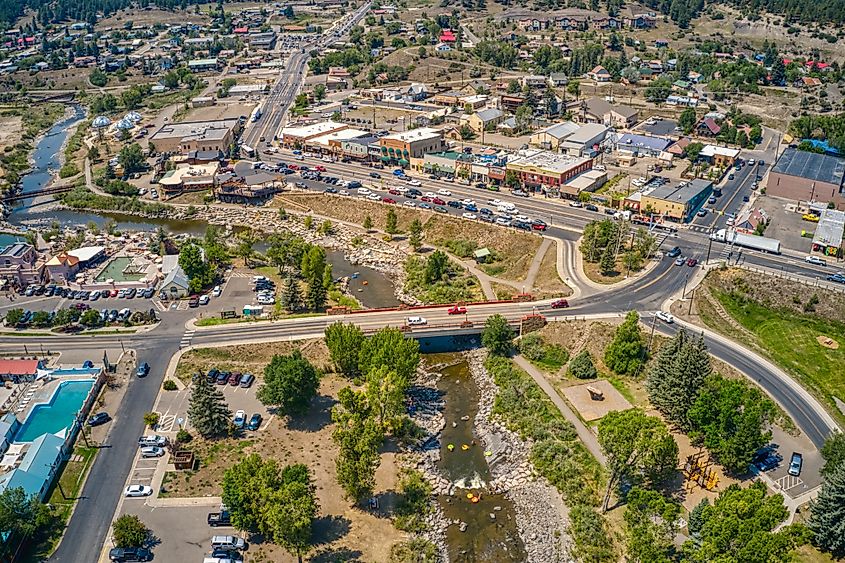 Aerial View of Pagosa Springs, Colorado