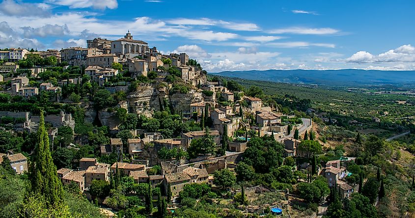 Hilltop village of Gordes in France.