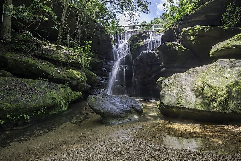 Rainbow Falls in Dismals Canyon, Alabama.