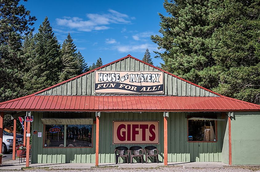 A quirky gift shop in the town of Columbia Falls, Montana. Editorial credit: Lost_in_the_Midwest / Shutterstock.com