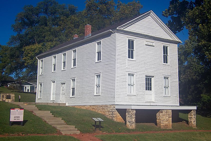 Constitution Hall in Lecompton, Kansas.