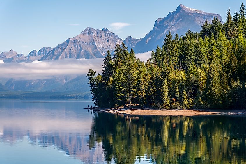 View of Lake McDonald in Montana.