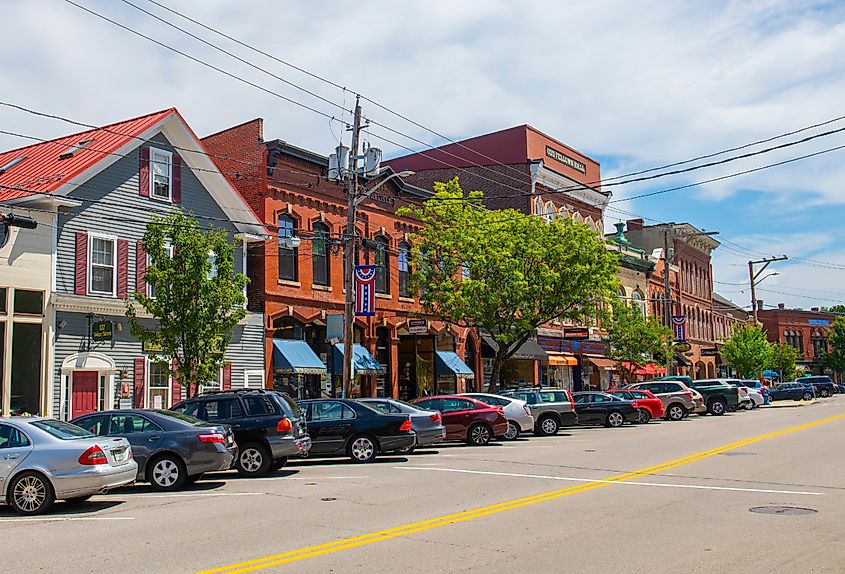 Historic town center of Exeter, New Hampshire.