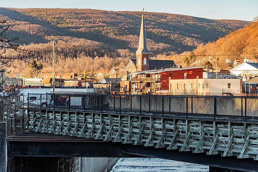 Historic Cumberland, Maryland, in winter.