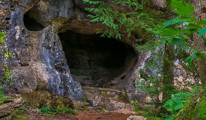 Greig's Caves in Lion's Head Bruce Peninsula Provincial Park Ontario Canada in summe