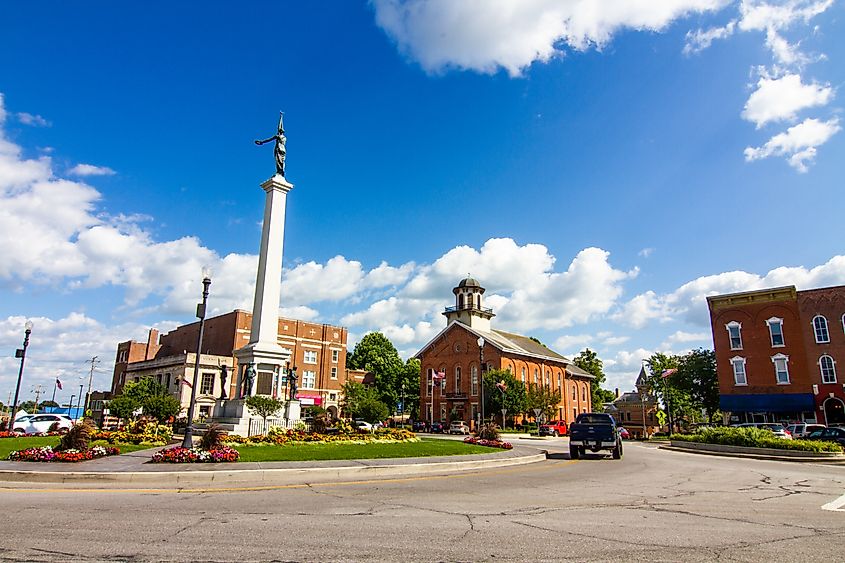 Street view in Angola, Indiana.