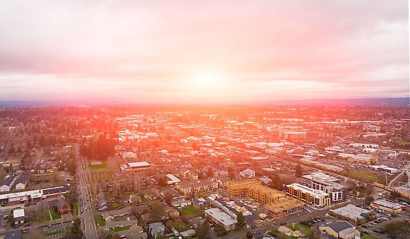 Aerial view of Beaverton, Oregon